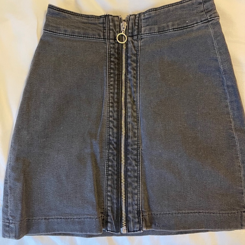 Grey Jean Skirt